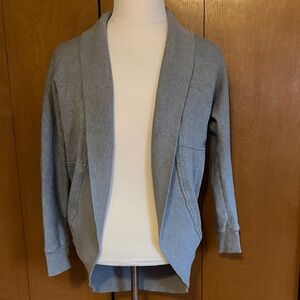 Banana Republic Gray Open-Front Shawl Collar Cardigan